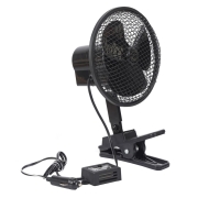 Ventilateur 12V oscillant Noir