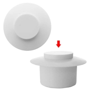 Bouton de pare choc 13mm  Blanc