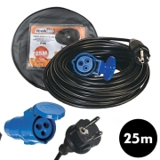 Prolongateur 25 m - 230V FR male et P17 femelle