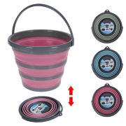 Seau rtractable 10L en silicone avec bec verseur