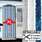 Rideau de porte XL 70 x 205 cm Gris-Bleu