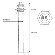 Rsistance antigel pour rservoir 12V 30 W LILIE
