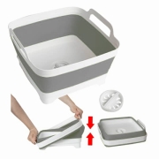 Bassine pliable silicone avec bonde 9L Brunner