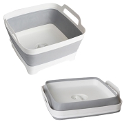 Bassine pliable silicone avec bonde 9L Brunner