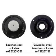 Bouchon d'eau noir pour coupelle ZADI