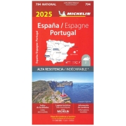 Carte Michelin ESPAGNE PORTUGAL indchirable 2025