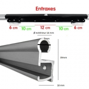 Rail de table de paroi 95 cm retaillable