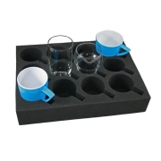 Mousse de rangement 12 verres ou tasses