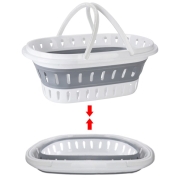 Panier  linge pliable en silicone 58 x 38 cm 25 L