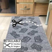 Tapis Retaillable Runner Camping 500 x 51,5 cm Gris