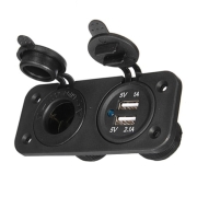 Socle avec prise 12V et 2 USB