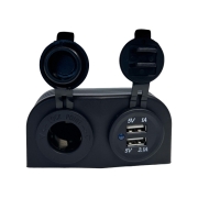 Socle en saillie avec prise 12V et 2 USB