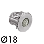 Mini Spot LED 12V 0,6W 18mm encastrable