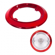 Enjoliveur Rouge 123 mm pour feu arrire