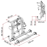 Porte vlos tlescopique Fiamma Carry-Bike LIFT 77