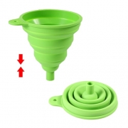 Entonnoir flexible silicone vert