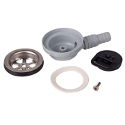 Bonde d'vier INOX coude perage 50 mm tuyau 20  25 mm