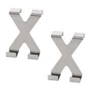 Crochet dessus de porte en X lot de 2