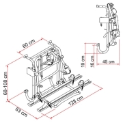 Porte vlos tlescopique Fiamma Carry-Bike LIFT 77 E-BIKE