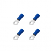 Cosses rondes 4 mm bleues - Lot de 4