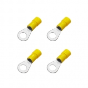 Cosses rondes 6 mm jaunes - Lot de 4