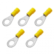 Cosses rondes 8 mm jaunes - Lot de 5