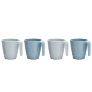 Lot de 4 Mugs Mlamine Shades of Blue