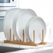 Support assiettes en bambou