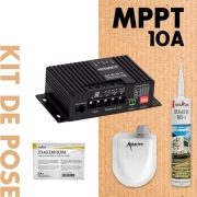 Kit pose panneau solaire + R�gulateur MPPT ANTARION 10A 160W