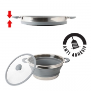 Casserole silicone et inox Volcano 20cm pliable