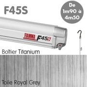 Store Fiamma F45S Titanium de 1m90  4m50 Royal Grey