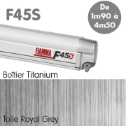Store Fiamma F45S Titanium de 1m90  4m50 Royal Grey