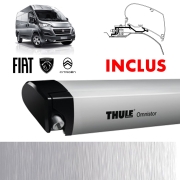Store Thule 6300 Anodis embouts noirs + adaptateurs Ducato H2