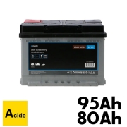 Batterie acide de dmarrage 12V 80-95Ah MESTIC