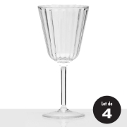 Lot de 4 verres  vin acryliques