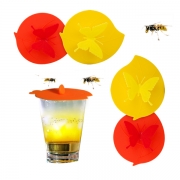 4 couvercles de tasses en forme de papillon