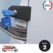 Lot de 2 Verrous Fuyants IMC Portes Arrire et Latrale Fourgon noirs
