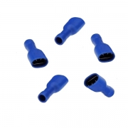 Cosses plates femelles isoles bleues de 6,3mm2