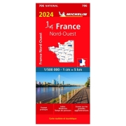 Carte de France Michelin Quart Nord Ouest 2024