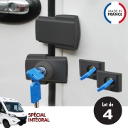 Lot de 4 verrous IMC spcial intgral Portes et coffres intgrs noirs