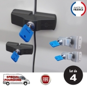 Lot de 4 verrous IMC Noirs et Gris Pack spcial Fiat Ducato aprs 2007