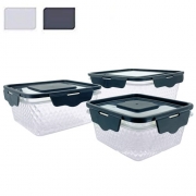 Lot de 3 botes avec couvercle