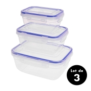 Lot de 3 botes avec couvercles