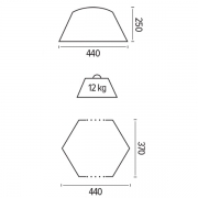 Abri Tonnelle hexagonal TRIGANO