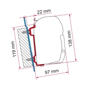 Adaptateur store Fiamma F45S F70 FORD Transit