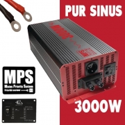 Convertisseur Pur Sinus 3000W EZA avec commande dporte