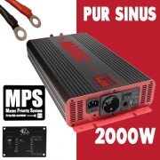 Convertisseur Pur Sinus 2000W EZA avec commande dporte