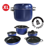 DESTOCKAGE Popote alu XL NAVY 22 cm 8+1 pièces