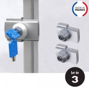 Lot de 3 Verrous IMC Porte cellule et coffre