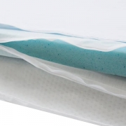 Surmatelas gel  mmoire de forme pour lit 130 x 190 cm coup  droite